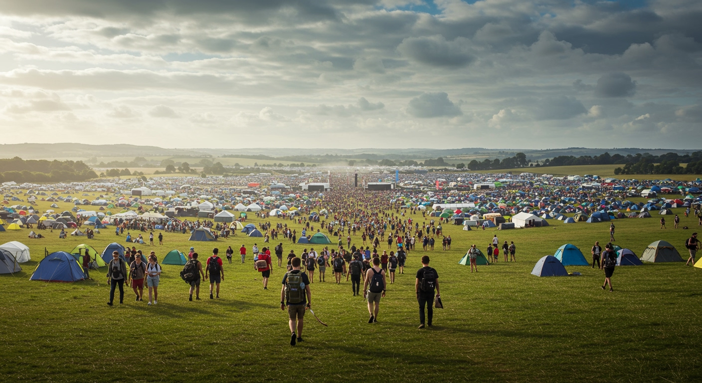 Glastonbury 2025 Begins: Gates Open at Worthy Farm Ahead of Headline Sets by The 1975, Neil Young, Rod Stewart, Olivia Rodrigo