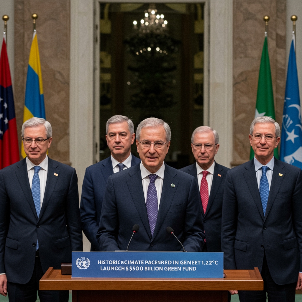 Historic Climate Pact Signed in Geneva: 198 Nations Target 1.2°C, Launch $500 Billion Green Fund