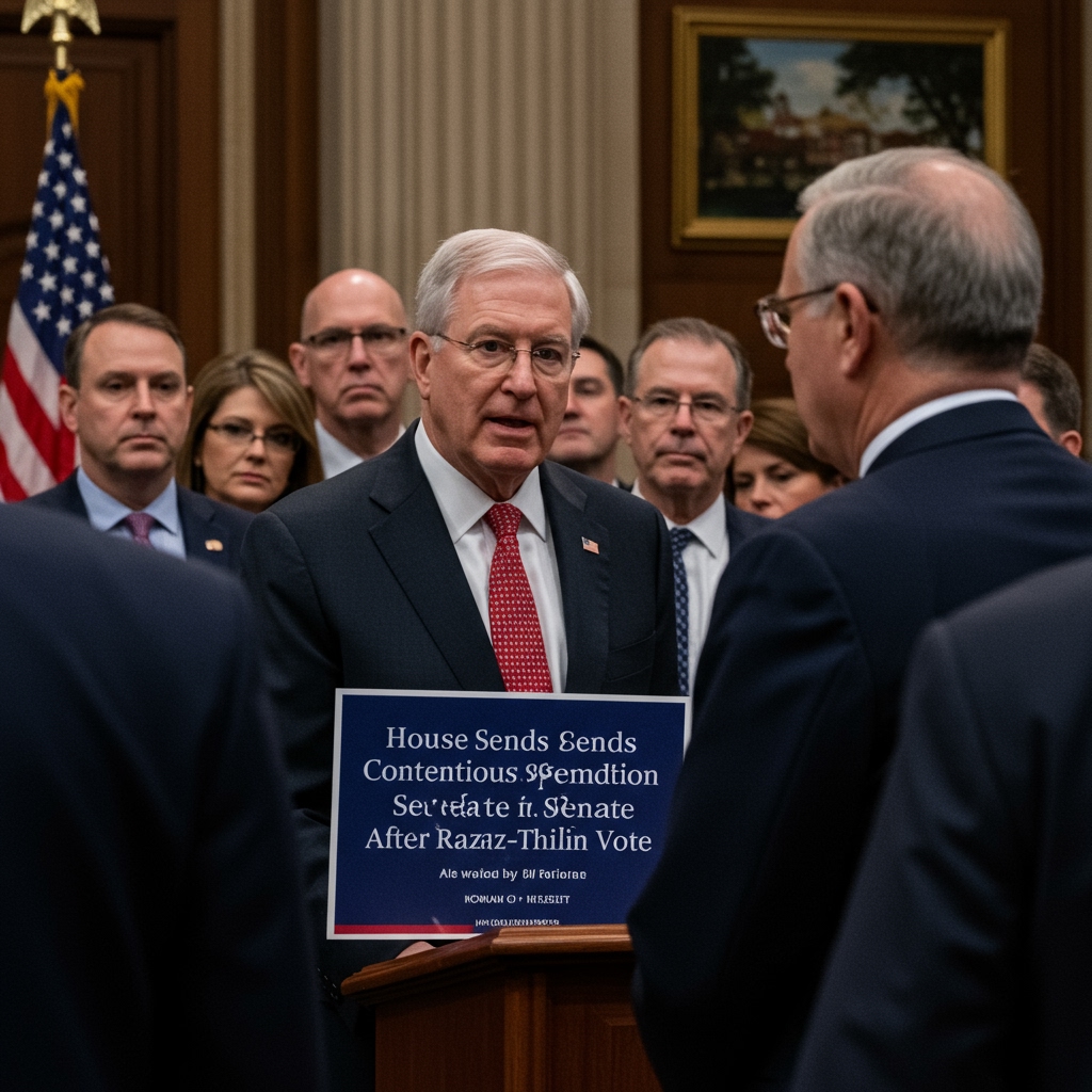 House Sends Contentious Spending Bill to Senate After Razor Thin Vote