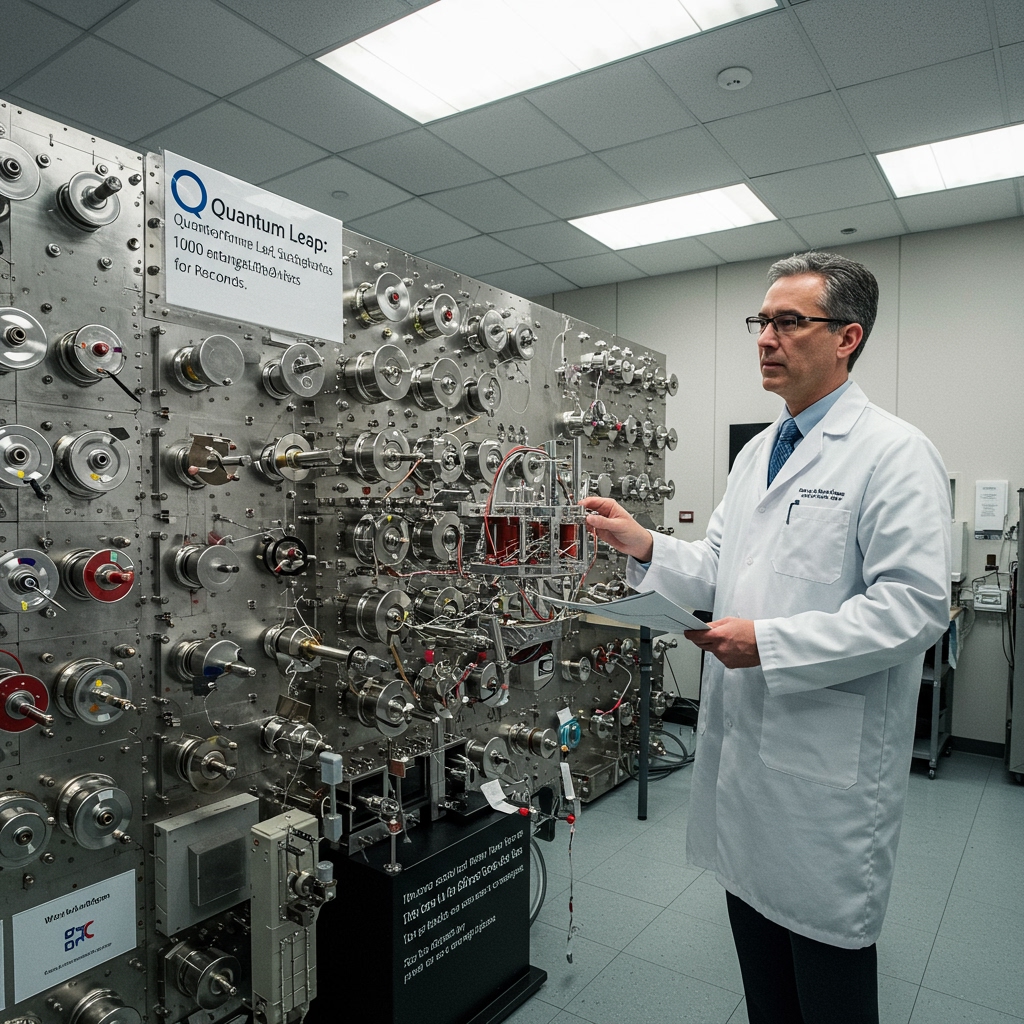 Quantum Leap: QuantaPrime Lab Sustains 1,000 Entangled Qubits for Record 10 Seconds