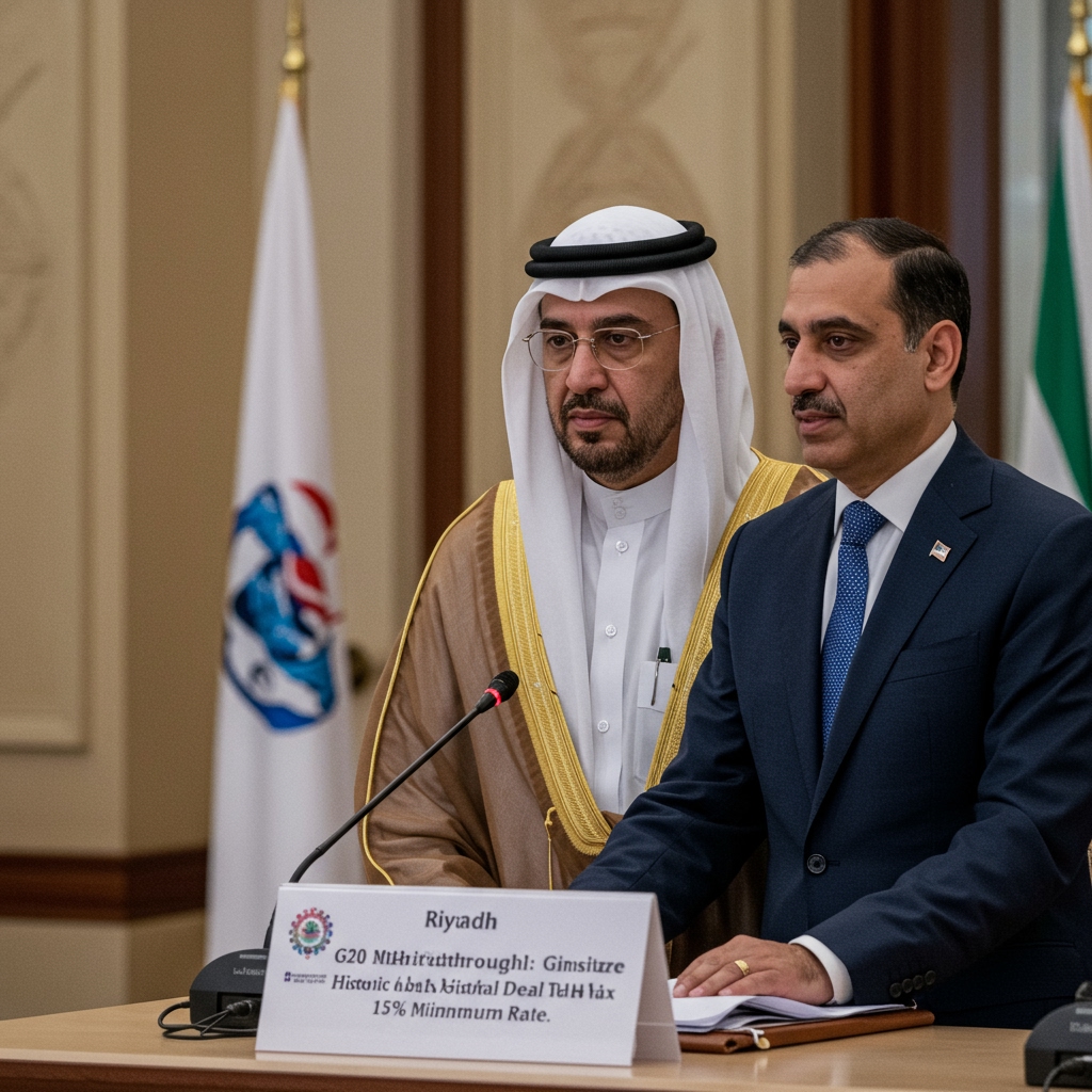 Riyadh Breakthrough: G20 Ministers Finalize Historic Global Digital Tax Deal with 15% Minimum Rate