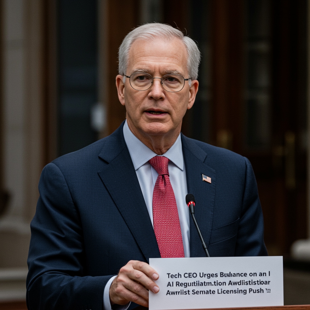 Tech CEO Urges Balance on AI Regulation Amidst Senate Licensing Push