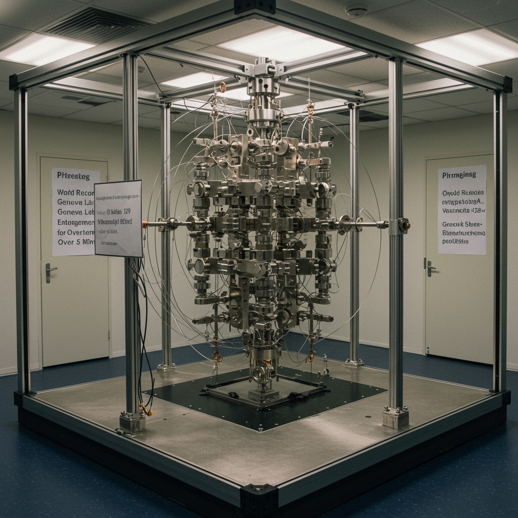 World Record Shattered: Geneva Lab Achieves Stable 128 Qubit Entanglement for Over 5 Minutes