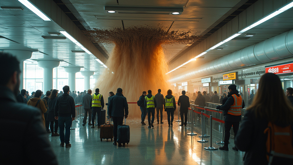 Sewage Unleashed: Major US Airport Suffers Ceiling Collapse in Viral Incident