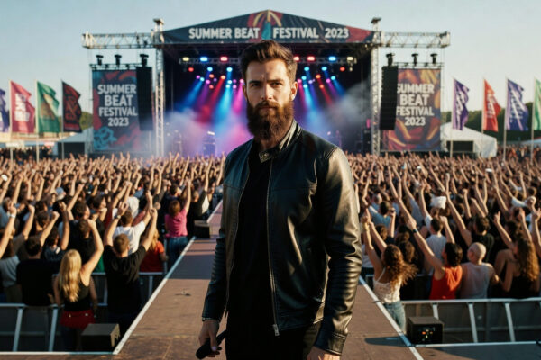 Fakemink performing live as the headliner at the Bacchanal 2026 music festival.