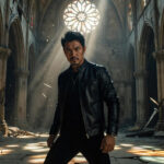 Jay Chou in a professional editorial portrait, reflecting the artistic themes of his new album 'Children of the Sun' and its music video.